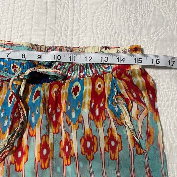 Johnny Was "Power Scarf" pants in Georgette with Mixed Prints Small - Picture 6 of 11